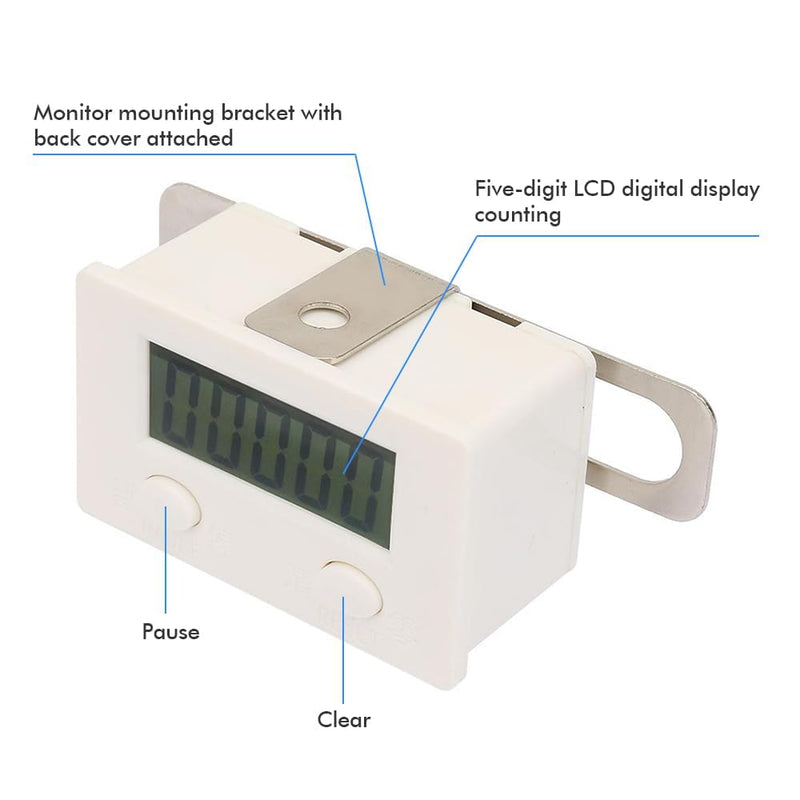 [Australia - AusPower] - 5 Digit Digital Counter, 0-99999 LCD Coin Counter, Electronic Punch Counter with Magnetic Induction, Impact Number Clicker Counter, Digital Punch Counter Counter, for Punching Machines, Machine Tools 