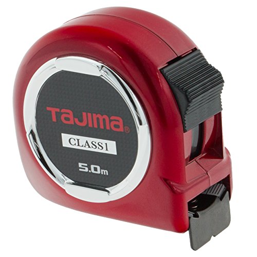 Tajima H1550MW Class 1"Hi Lock Measuring Tape, Red, 5 mx 25 mm