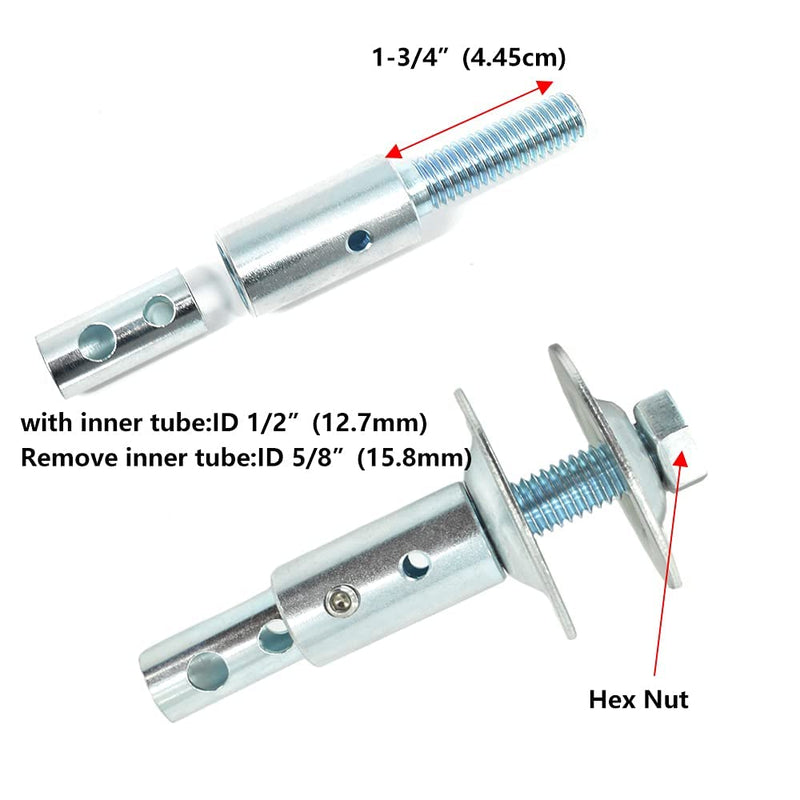 [Australia - AusPower] - QZATACAEN Shaft Mandrel Extension 1/2 Inch and 5/8 Inch / Motor Mandrel Thread Shaft Adapter for Polishing Sanding Discs / Suitable for Table Grinders head 1/2 
