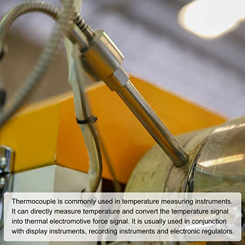 sourcing map K Type Surface Thermocouple Temperature Probe Sensor Stainless Steel -58 to 932°F (-50 to 500°C) 5.1ft 15x135mm