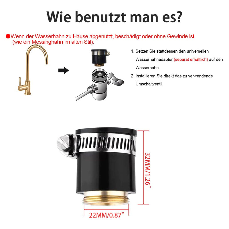 [Australia - AusPower] - PAROAD Universal Tap Adaptor for Non-Threaded Taps (Universal Tap Adapter) Universal Faucet adapter 
