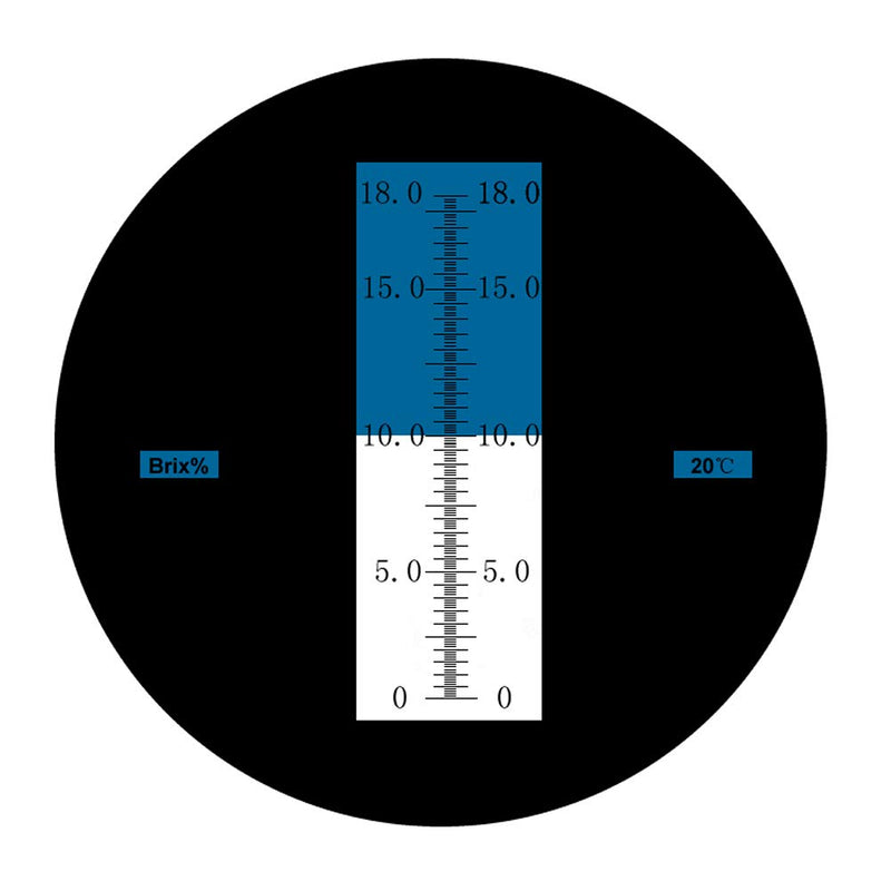 [Australia - AusPower] - 0 to 18% Brix Hand Held Rhino Refractometer with Automatic Temperature Compensation, with Low Sugar Fruits, Maple Sap, Vegetable Juice,Cutting Liquids Test 