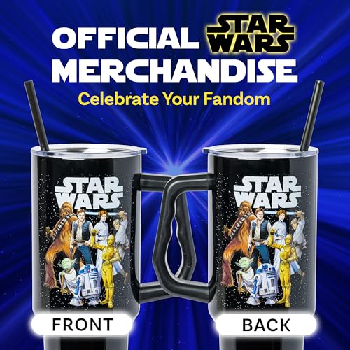 Silver Buffalo Star Wars, Double Walled Stainless Steel Tumbler, 40oz Star Wars Original Trilogy