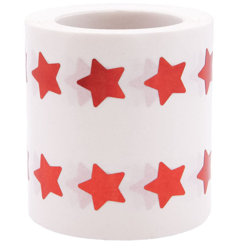 Red Metallic Star Shape Stickers Teacher Supplies 0.50 Inch 1,000 Adhesive Labels