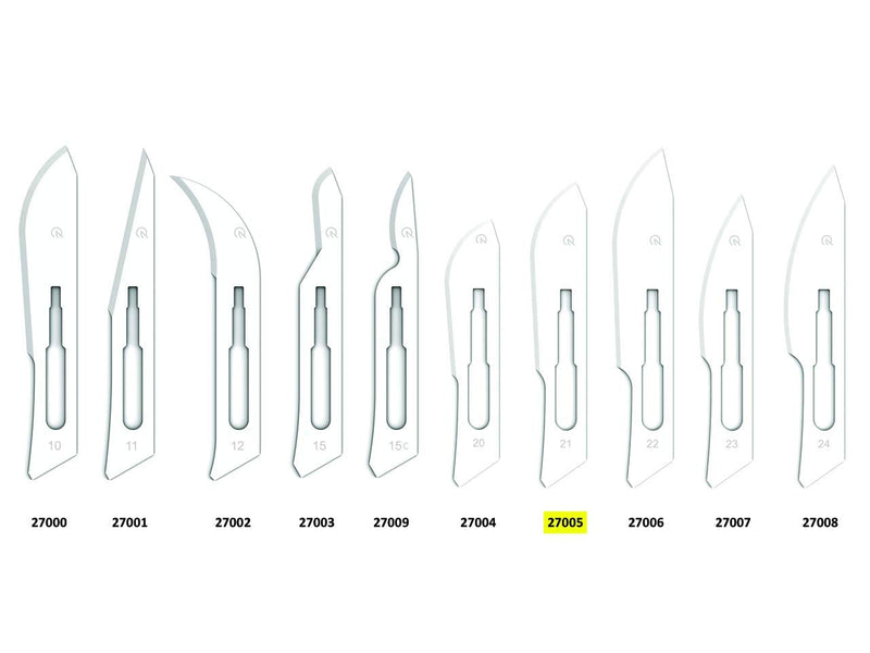 Gima Carbon Steel Blades, N21, Sterile (Pack of 100), scalpel blade