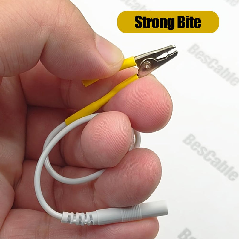 [Australia - AusPower] - Electrode Wire for Dry Needling Needles - BesCable 20pcs TENS Leading Wires with Alligator Clips for TENS Unit Physiotherapy Machine - 2.0mm Pin Female to Alligator Clip Cable 