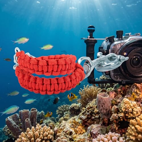 VGEBY Diving Camera Lanyard, 360 Degrees Retractable Flexible Rotation Underwater Camera Housing Lanyard for Divers, Snorkelers, Water Sports Enthusiasts