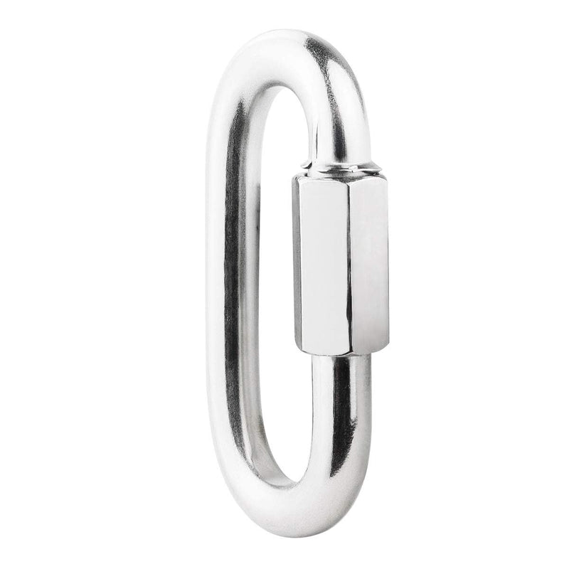 [Australia - AusPower] - 30 Packs Quick Link M3.5 1/8 inch 304 Stainless Steel Quick Link Chain D Shape Locking Quick Chain for Carabiner, Hammock, Camping and Outdoor Equipment 