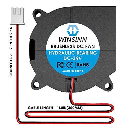 WINSINN 40mm Blower Fan 24V 4020 40x20mm Turbine Turbo Brushless Cooling for 3D Printer Extruder Hotend - High Speed (Pack of 4Pcs) 4020 24V