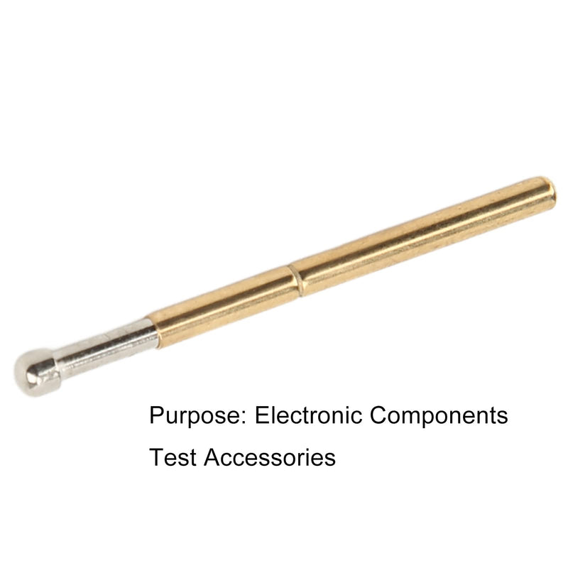 [Australia - AusPower] - Pack of 100 P125‑D Spring Test Tips Large Round Head Type 2.0 mm Diameter Pogo Pin Test Tools PCB Testing Pin The Spring Test Tip 