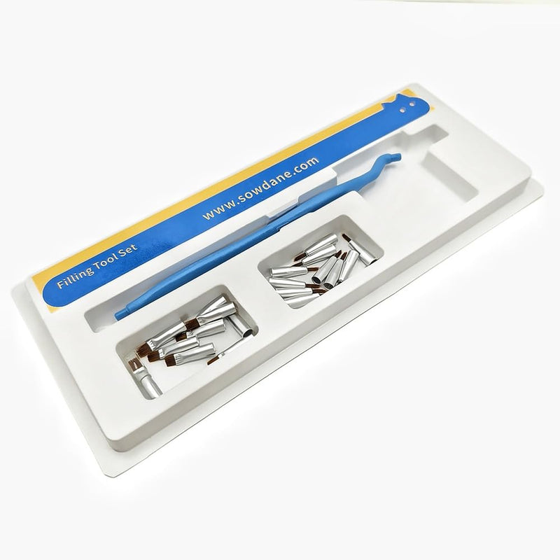 [Australia - AusPower] - Dental Brush Resin Shaping Pen Set Elbow Brush Aesthetic Repair Pen Oral Shaping Pen High-Temperature Disinfection Dental Tools 