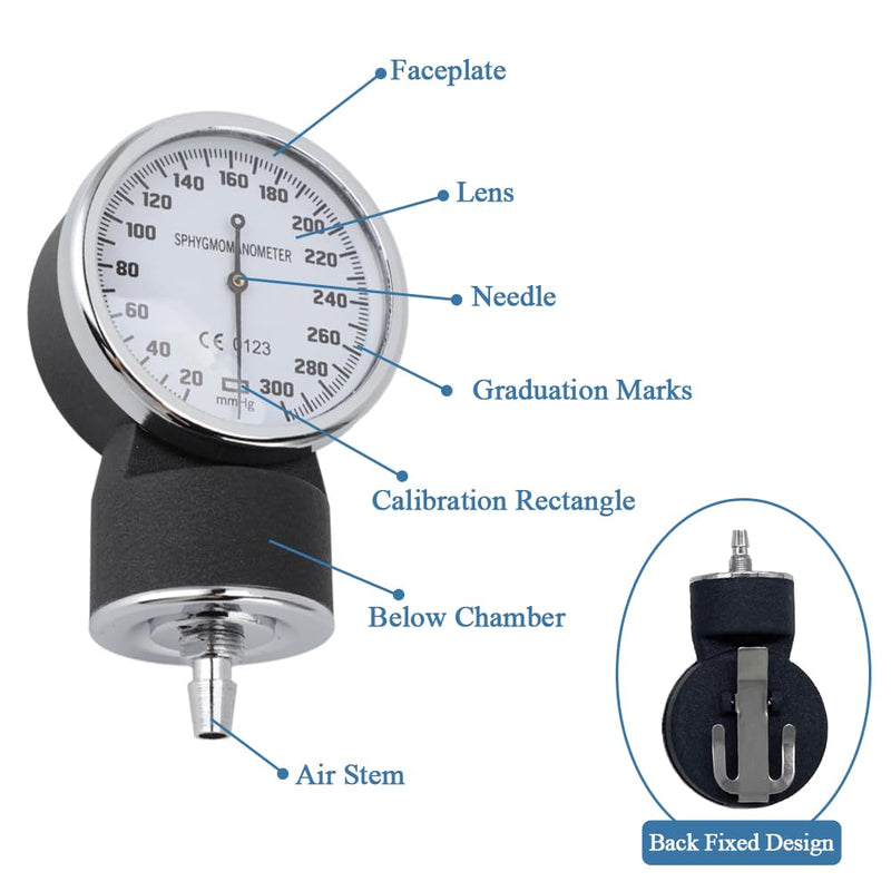 [Australia - AusPower] - Replacement Aneroid Sphygmomanometer Gauge, Manual Pressure Devices, 1 Pcs 