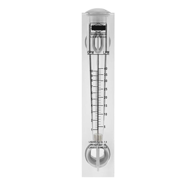 [Australia - AusPower] - Jeanoko 1-10GPM Liquid Flowmeter Knob Panel Type Meter Panel Mount Type Flowmeter Measurement ZG1" Plastic Tube Type Water Rotameter Acylic Flowmeter 