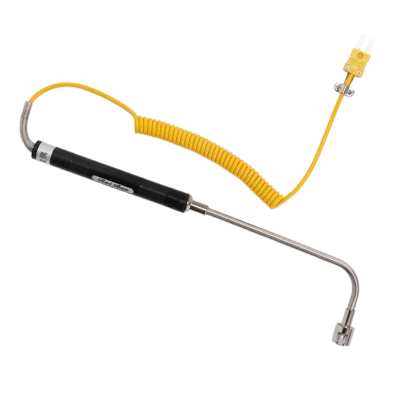 [Australia - AusPower] - K Type Thermocouple Temperature Sensor with Heat Resistant Stainless Steel Sheath and Insulated Handle for Accurate Temperature Measurement and Testing Curved Shank Surface Thermocouple 