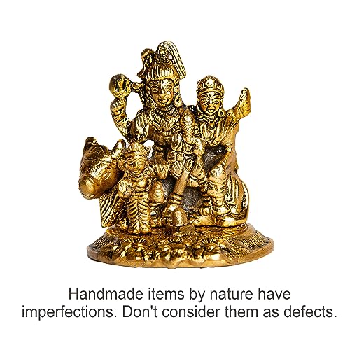 Wonder Care WC_Shiva Statue Figurines Home Decor/The Triadic Heart of Shiva Pariwar with Shiv Ling/Meet My Hindu Gods/Mini Hindu Statues/Statue Shiva/Shiva Lingam/Lord Shiva Car