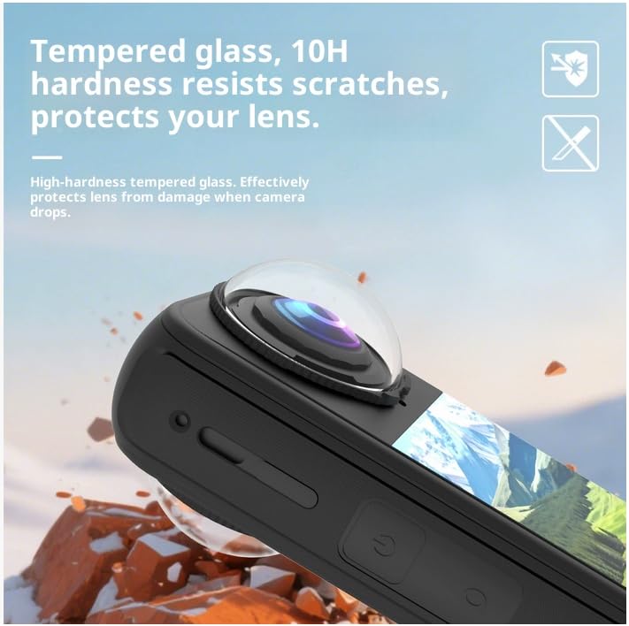 Coyktonty Lens Guard/Lens Protective Cover for Insta360 X4 Air, 9H hardness High transmittance,Waterproof Dustproof (Optical Glass)