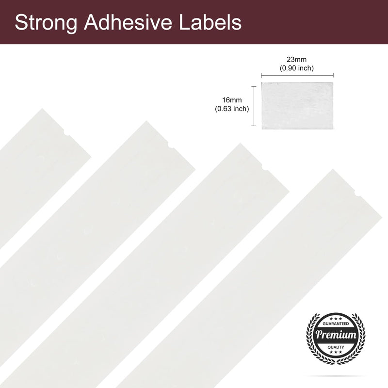 Motex 2 Line Blank Labels - 20,000 White Blank Price and Date Gun Labels with 1 Ink Roll, Fits MX-2316NEW 20 Rolls + 1 Ink