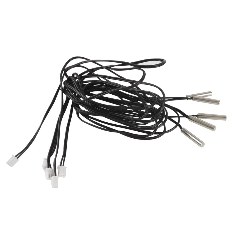 [Australia - AusPower] - 5 Pcs NTC 10K 3950 Temperature Probe, -25 to 125 Degree Celsius Temperature Sensor Probe Stainless Steel Housing Thermistor Temp Sensor - 3 Meters /9.8 Ft Cable Length 