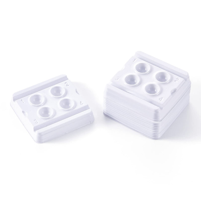 [Australia - AusPower] - JMU 200 Pcs Dental Mixing Well -4 Wells, Dentist Disposable Mini Mixing Trays White 