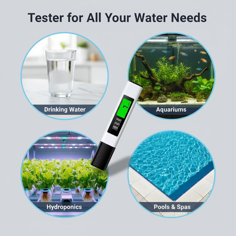 Tds Meter Digital Water Tester - Affordable & Reliable Water Testing Kits for Drinking Water - 0-9990ppm - 1s Get Accurate Reasult for Home, Well, Tap Water Quality Test and More!