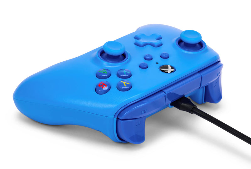 [Australia - AusPower] - PowerA Wired Controller for Xbox Series X|S - Blue, gamepad, video game/gaming controller, works with Xbox One, Officially Licensed 