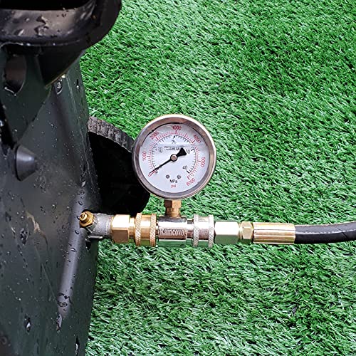 Raincovo 6000 PSI pressure washer gauge with 3/8-inch quick connect fitting