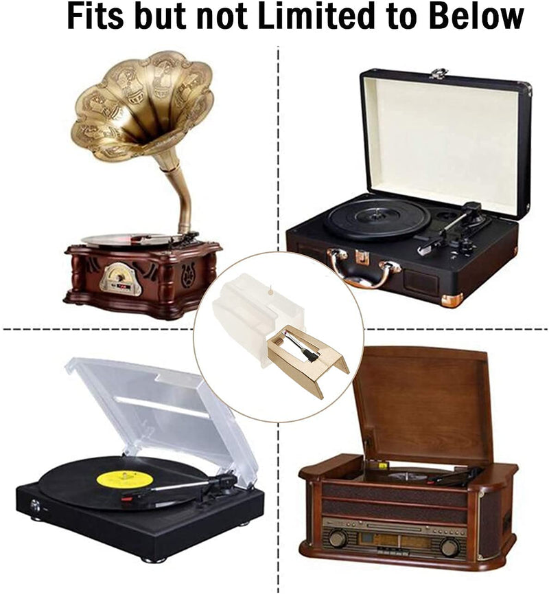 [Australia - AusPower] - Record Player Needle, Upgraded Golden Record Needles Stylus Replacement for Crosley Victrola Jensen Turntable, Vinyl Record Player, Phonograph(Pack of 3) 