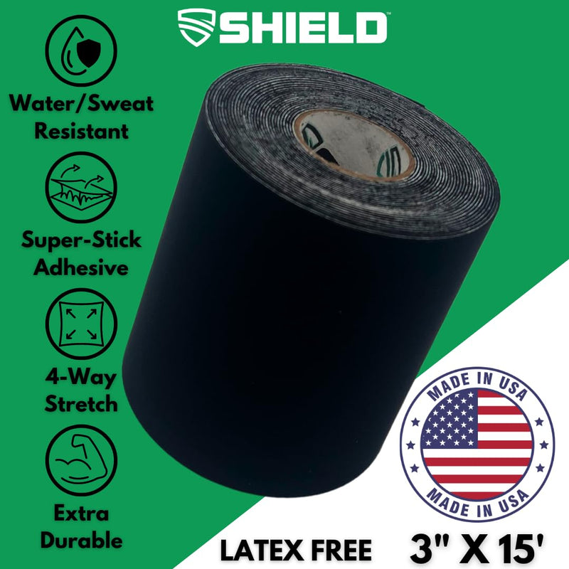 Shield Youth Turf Tape for Football – 3" Wide, Black
