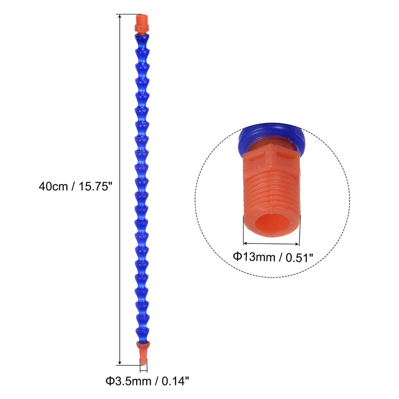 [Australia - AusPower] - QUARKZMAN Flexible Water Oil Coolant Hose 13 mm Thread 40 cm Length Round Nozzle Flexible Adjustable Cooling Tube for Lathe CNC Hydraulic Machines Pack of 12 