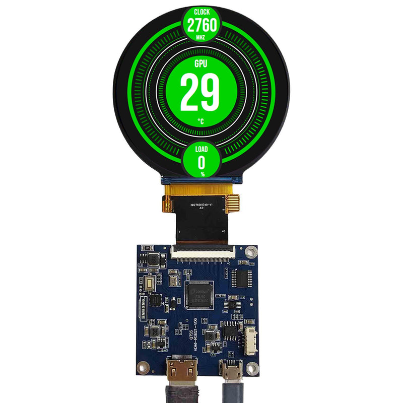 [Australia - AusPower] - 2.8 inch 480X480 IPS MIPI 330nit Circle LCD Screen and 40 pins Controller Board 2.8 inch 