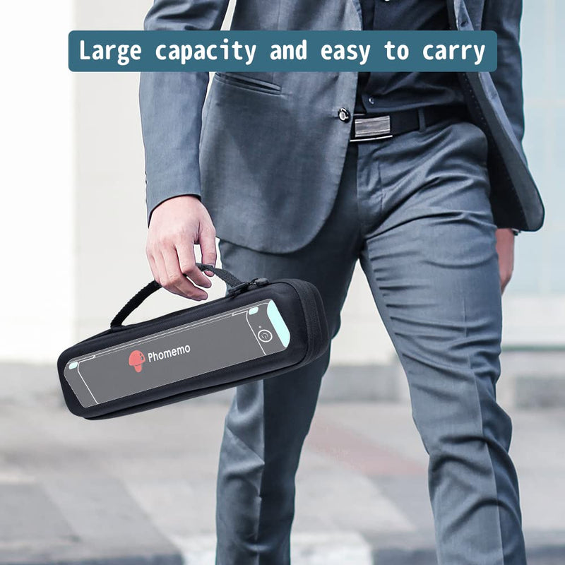 [Australia - AusPower] - Phomemo Case, Compatible with Itari, COLORWING, Odaro, Omezizy M08F/P831 Letter & A4 Portable Printer, for HPRT MT800 Mobile Travel Printer Storage Holder Paper & USB Cable(Box Only) Black 