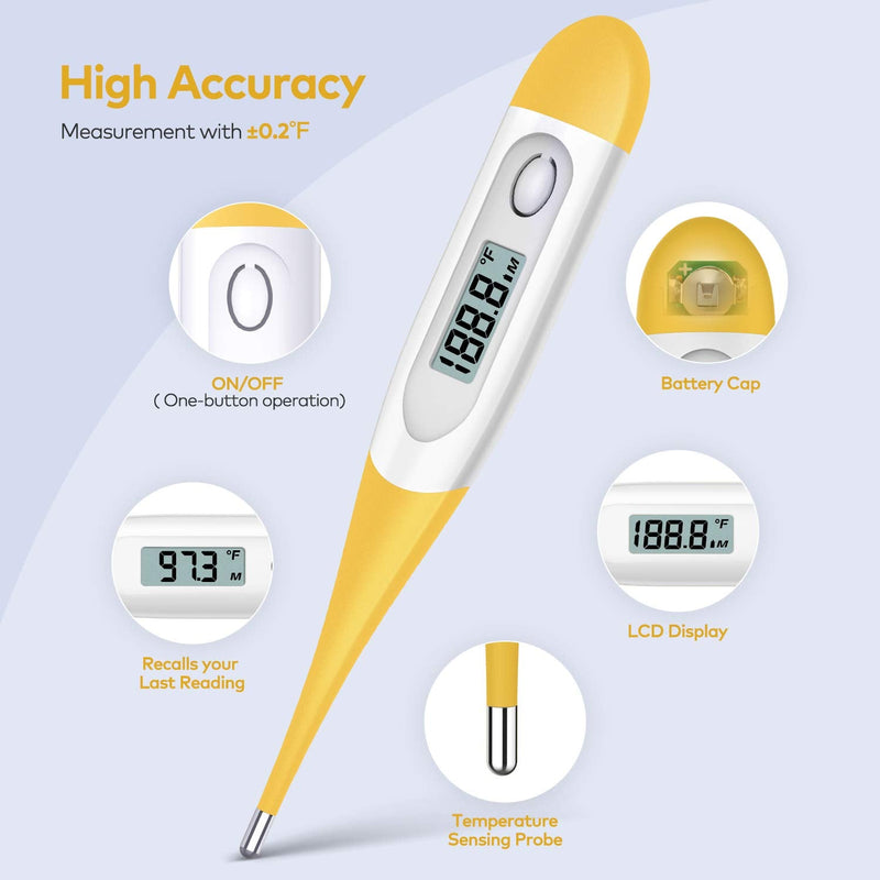 [Australia - AusPower] - Bundle of 10s Reading Digital Thermometer, Thermometer for Fever 