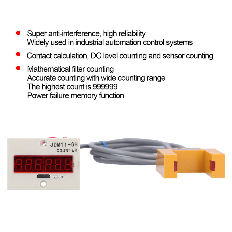 [Australia - AusPower] - Digital Display Counter Electronic Industrial Sensor Automatic Induction BEM?6H?30E4?CT (AC110V) 