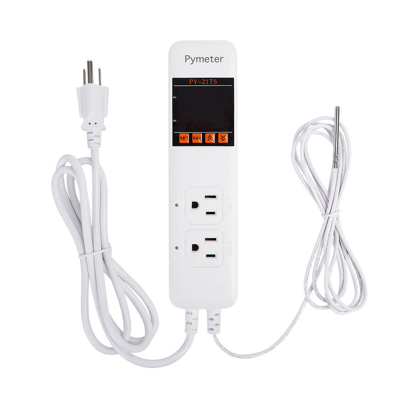 [Australia - AusPower] - Attic Fan Thermostat Controller Temperature Switch Plug Outlet for Seedlings, Germination, Rooting, Greenhouse, Fermentation, Reptile, Terrarium Heating Mats 
