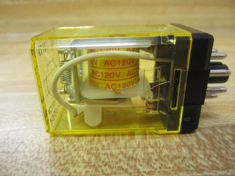 IDEC RR2P-UAC120V 120 VAC Coil, 2 Poles DPDT, 50/60 HZ, 8 PIN Terminal, Plain Style, Power Relay, RR Series, Rugged Industrial 10 AMP