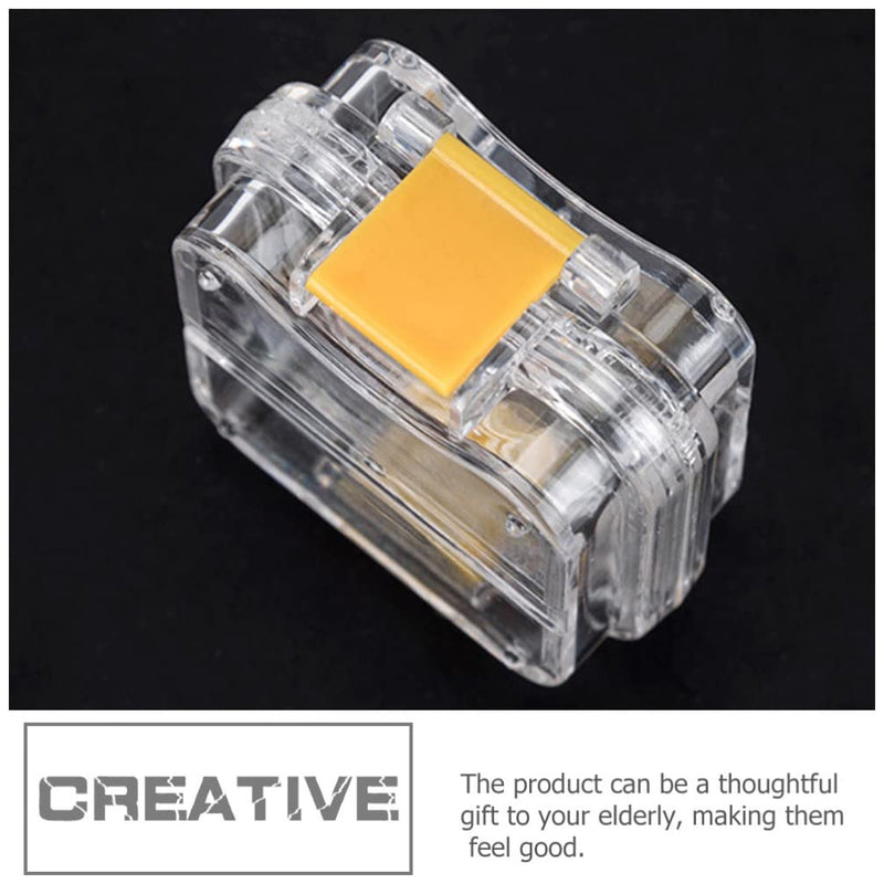 [Australia - AusPower] - EXCEART 5Pcs Membrane Tooth Boxes Transparent Membrane Film Tooth Box with Latch Denture Storage Boxes As Shown 3pcs 