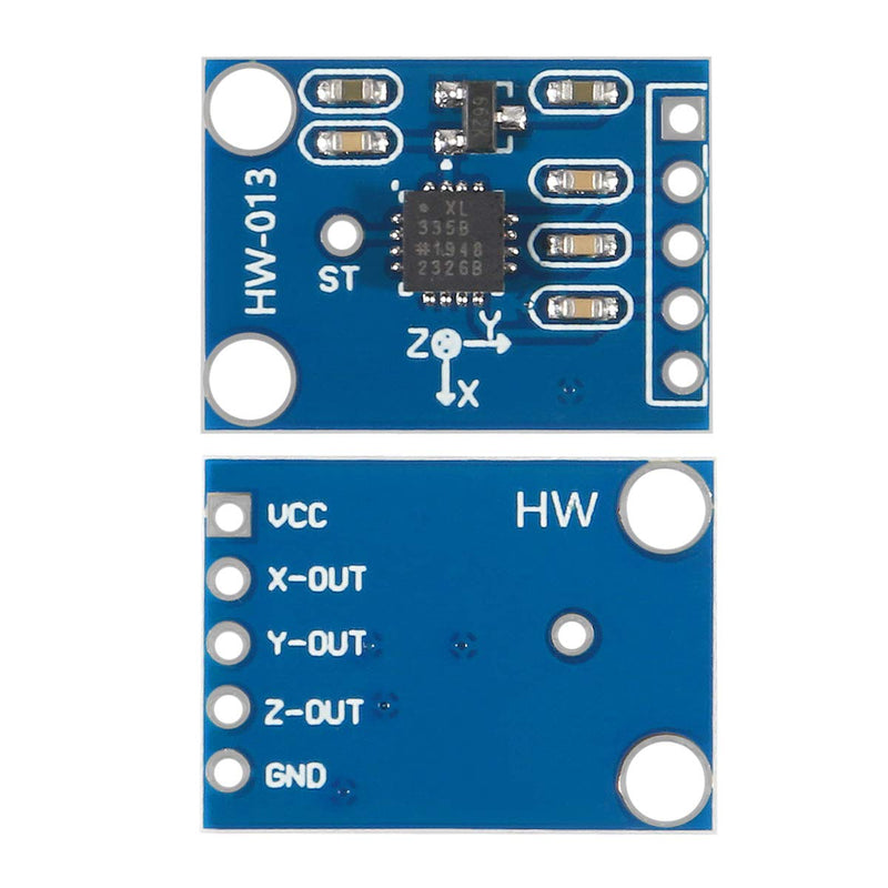 [Australia - AusPower] - 2PCS ADXL335 3-Axis Accelerometer Angular Transducer Sensor Module GY-61 Analog Output 3V-5V 