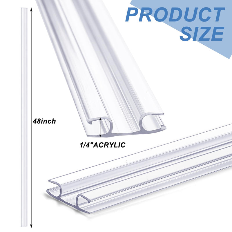 1 Pack Living Hinge for Golf Cart Windshield Piano Drum Shield Cuttable Clear PVC Living Hinge(48 Inch) 48 Inch