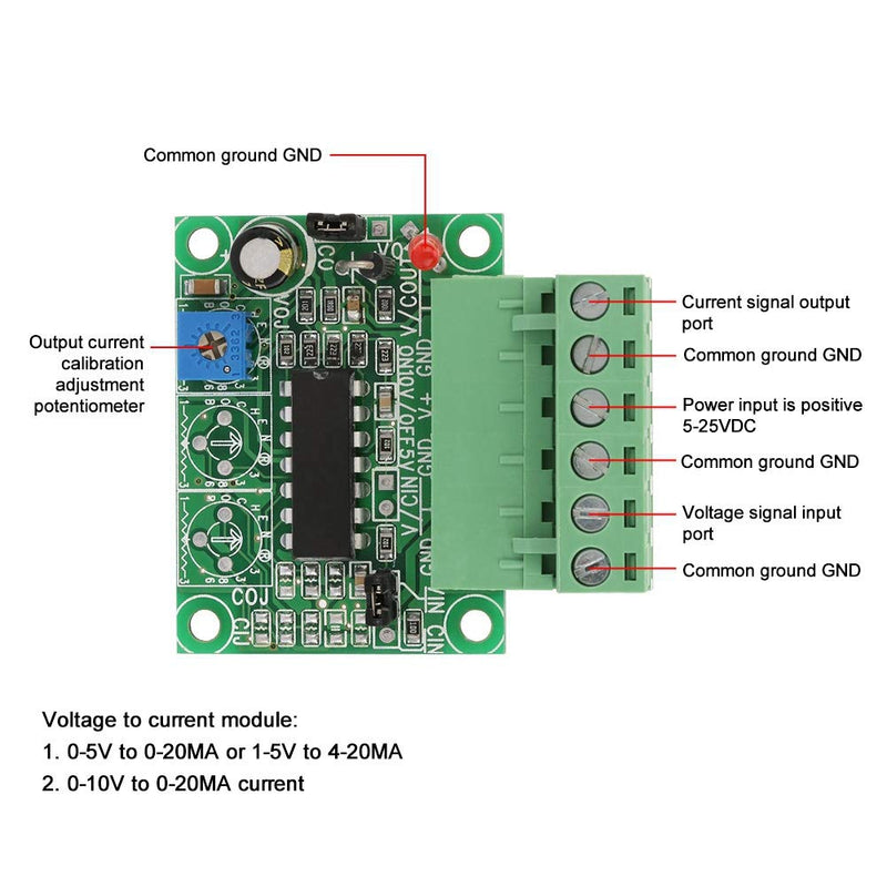 [Australia - AusPower] - Converter Module, Transmitter Signal Board, Transmitter Replacement Board 0-5V/10V/1-5V to 0-20MA/4-20MA Voltage Current V/C Module 0-5V 0-20MA 0-10V 1-5V 4-20MA 