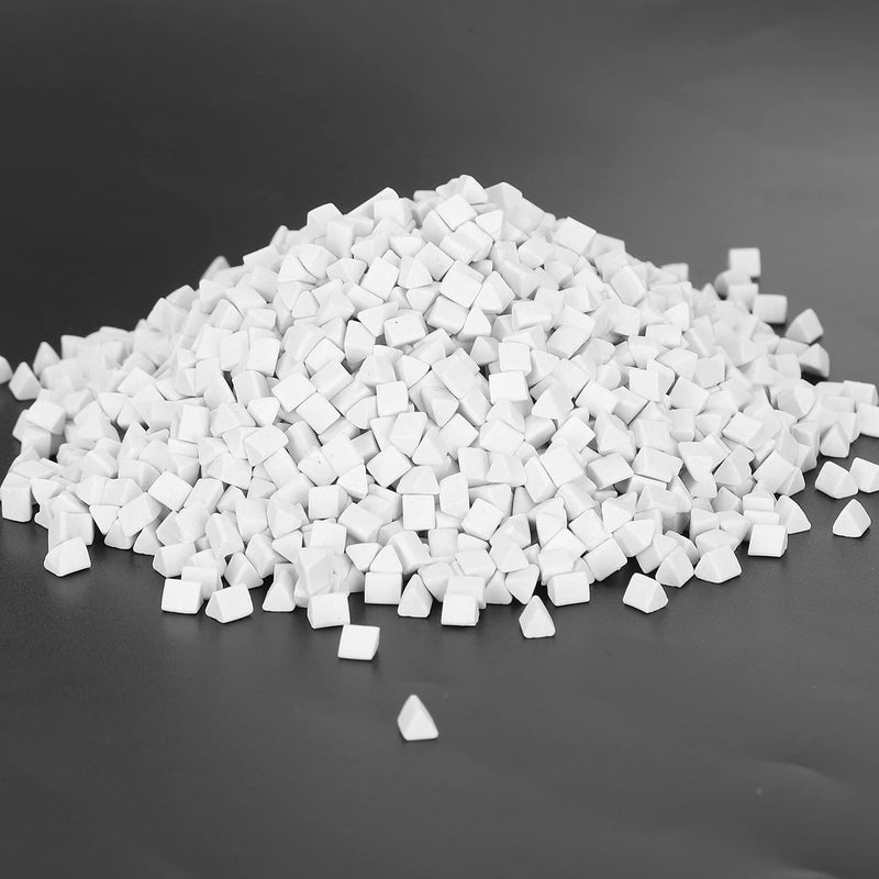 GLOGLOW Ceramic Triangle Pellets for Vibration Polishing Grinder 0.2 Inch Ceramic Filling Media