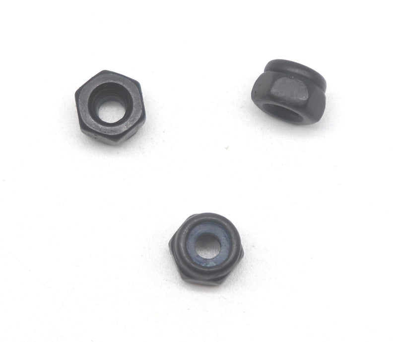 [Australia - AusPower] - binifiMux 50Pcs M3-0.5mm Black Zinc Plated Nylon Lock Nuts Inserted Hex Self Clinching Nuts for RC modeling 