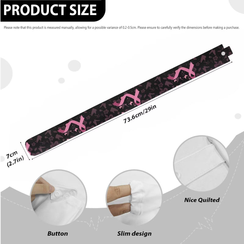 [Australia - AusPower] - LedBack Pink Ribbon Stretchy Stethoscope Covers Universal Fit Stethoscope Decorative Sleeve Roses Two Piece Stethoscope Accessories Sleeve for Breast Cancer Day 