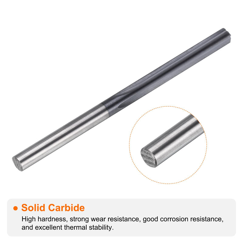 [Australia - AusPower] - Carbide Chucking Reamer 0.1255"(3.188mm) Dia Straight Flute Straight Shank Machine Reamer Tool for Metal and Lathes CNC Machining Centers, Black 0.1255" 