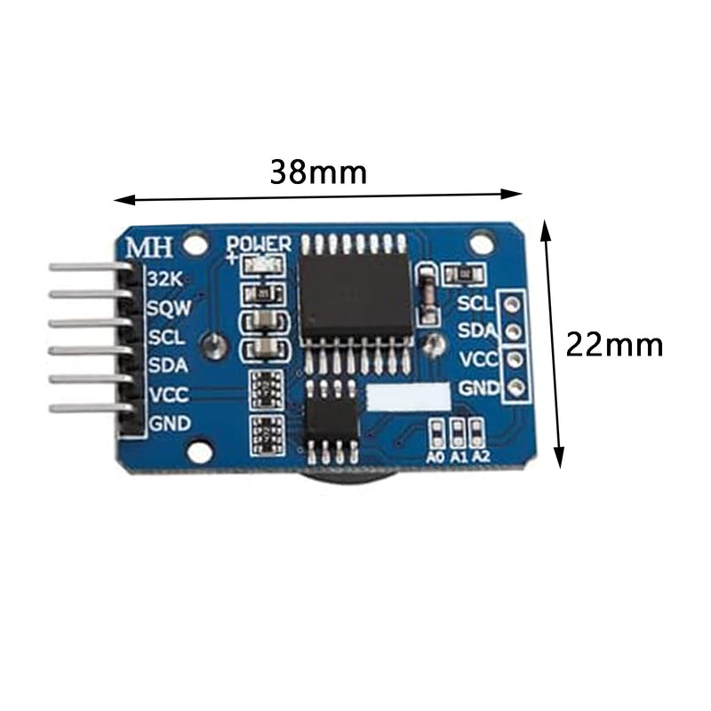 Real Time Clock RTC Module Compatible with S3231 I2C Real-time Clock Pack of 5 | RTC with Battery Module S3231 AT24C32 3.3-5.5V Compatible with Arduino