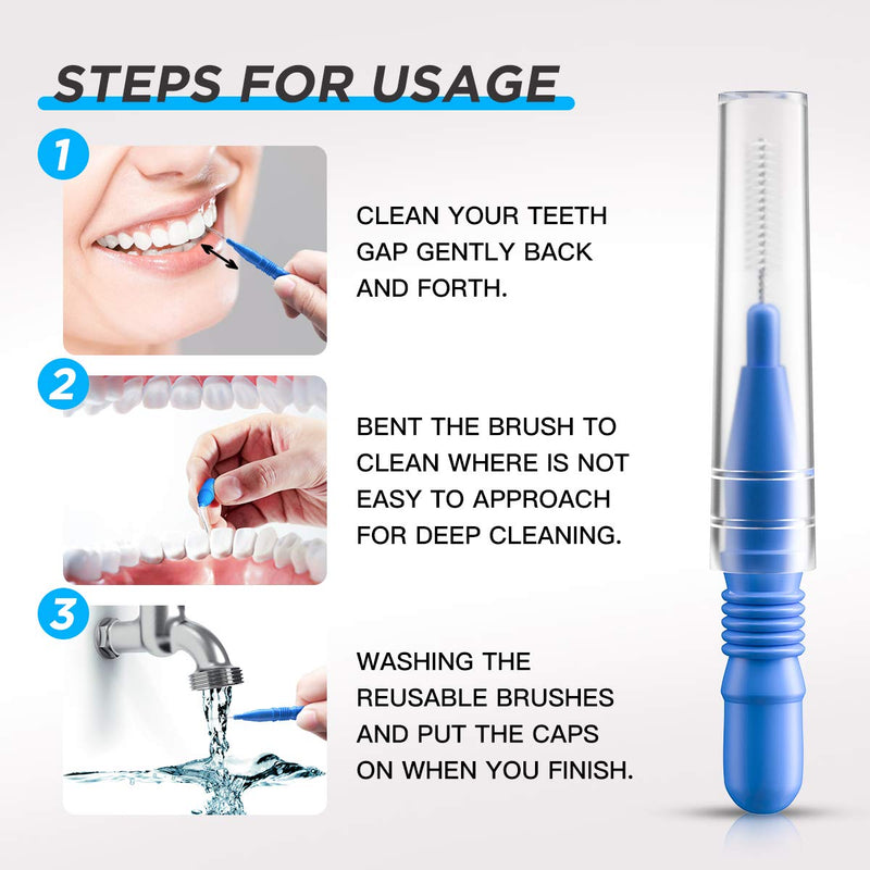 [Australia - AusPower] - RAZOKO Interdental Brush, Flossing Head,Easy Use Tooth Cleaning Tool (88 Count)(2.5mm/3mm) 1Pack(2.5mm/3mm)-72pcs 