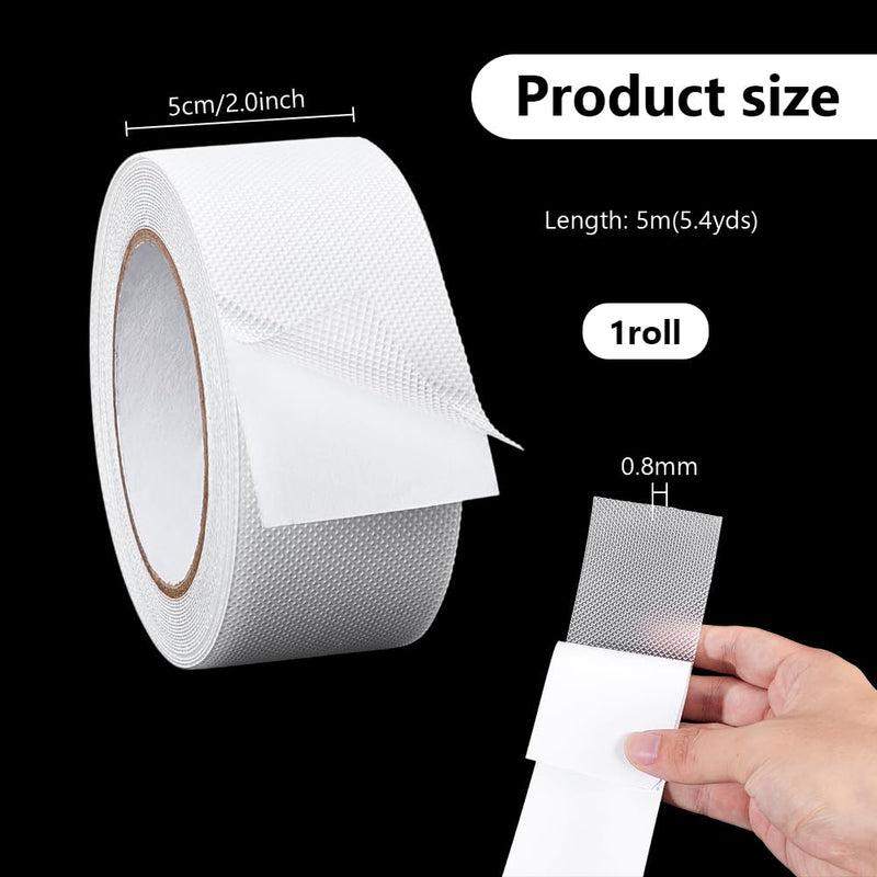 PH PandaHall Rubber Grip Tape, Anti Slip Tape Ultra-Thin Strong Adhesive Waterproof Heat Resistant Cushion Pad Clear Grip Tape Skateboard for Tools DIY Stairs Gym Kitchen, 2In x 16.4Ft