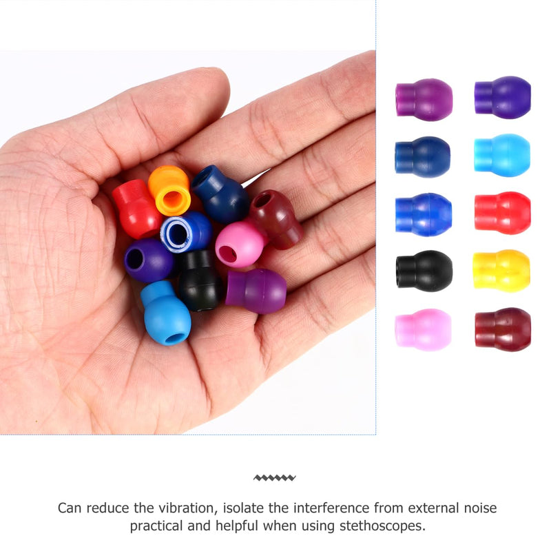 [Australia - AusPower] - Replacement Ear Tips, 10 Pairs Earplugs Soft-Sealing Ear Pieces Replacement Earplugs Only for with Fixed Metal Parts, Random Color 