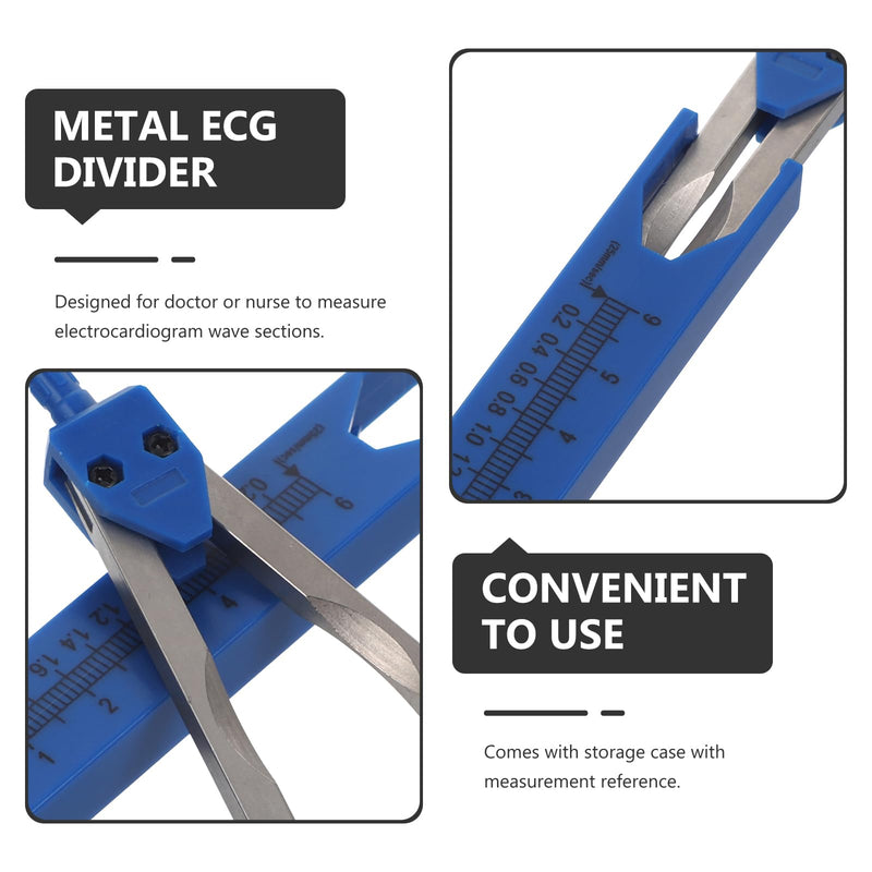 [Australia - AusPower] - iplusmile Caliper Metal Brake Caliper Doctor Caliper Medical Gauge with Ruler Measuring Tool for Measuring Electrocardiographs (Blue) 