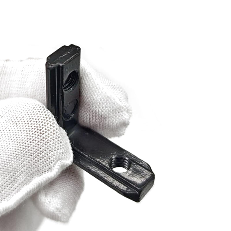 40Pcs 2020 Aluminum Extrusion Profile Hardware V-T Slot Connector L Bracket | FORRCKY, 20 Series 2020 2040 20mm Extruded Aluminum, with M5 Set Screw, Black Inside Joint Corner Bracket