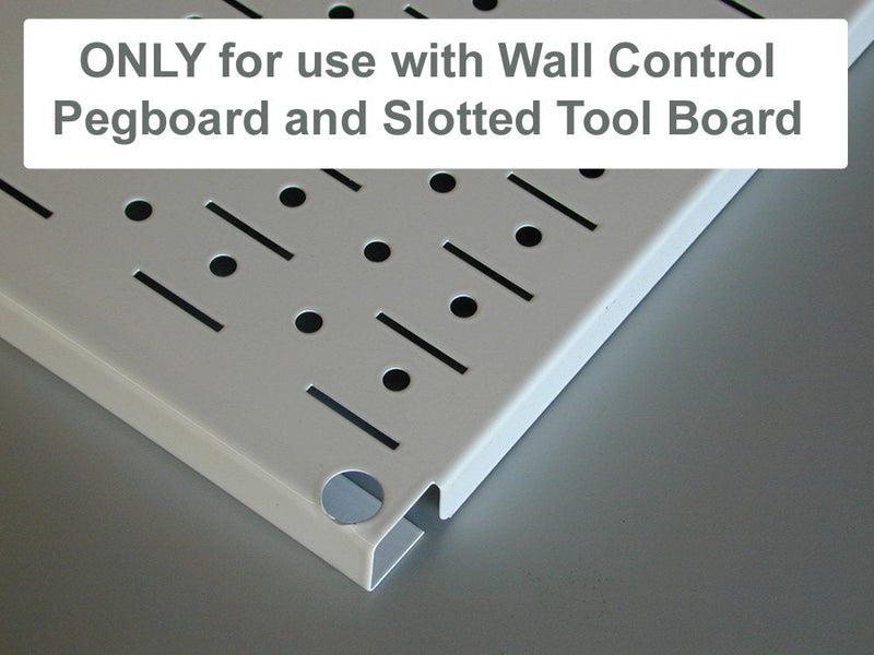 [Australia - AusPower] - Wall Control Screwdriver Holder Bracket Slotted Metal Pegboard Accessory Slotted Tool Board - Black 8in x 2in x 2in Hook 